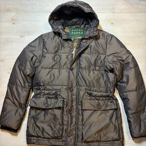 SCOTCH AND SODA Men's Super Parka Hooded Brown/Olive Green Size XL